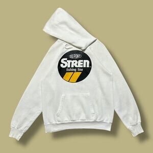 Vintage 80s Champion Hoodie Fishing Promo Pullover Hooded Sweatshirt Made in USA